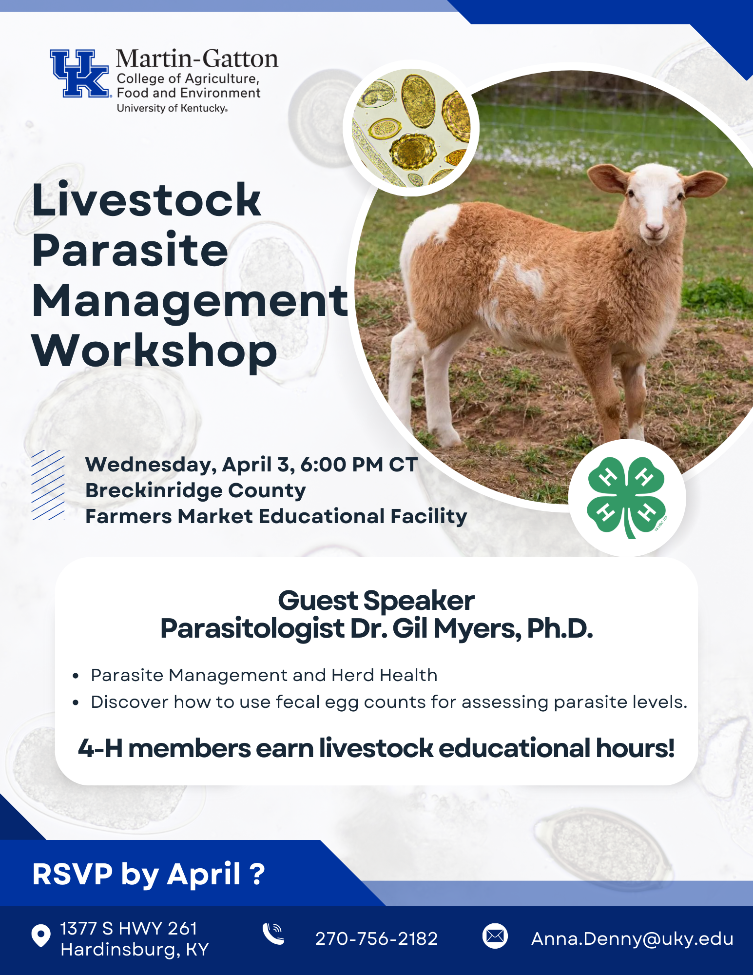 Livestock Parasite Management Workshop Flyer