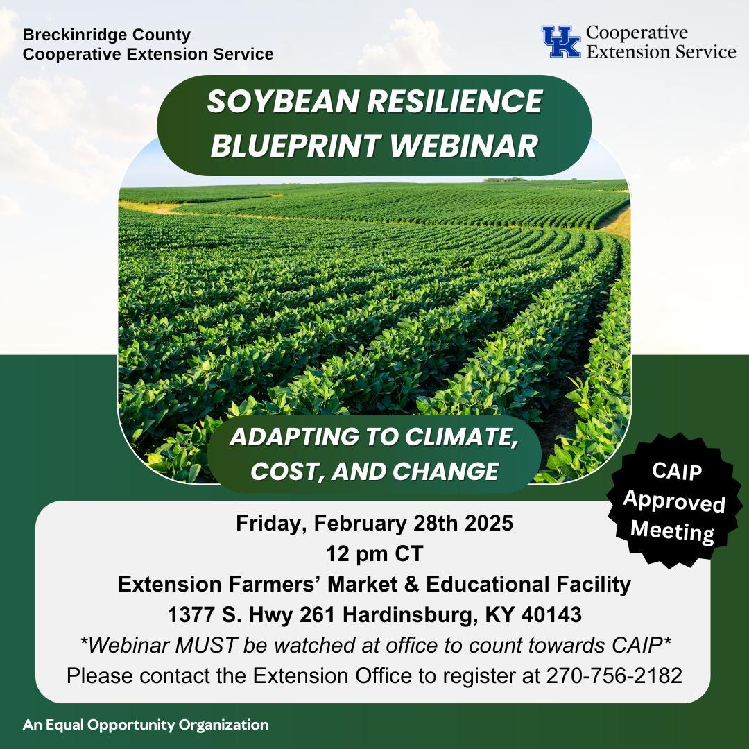 Soybean Webinar Flyer