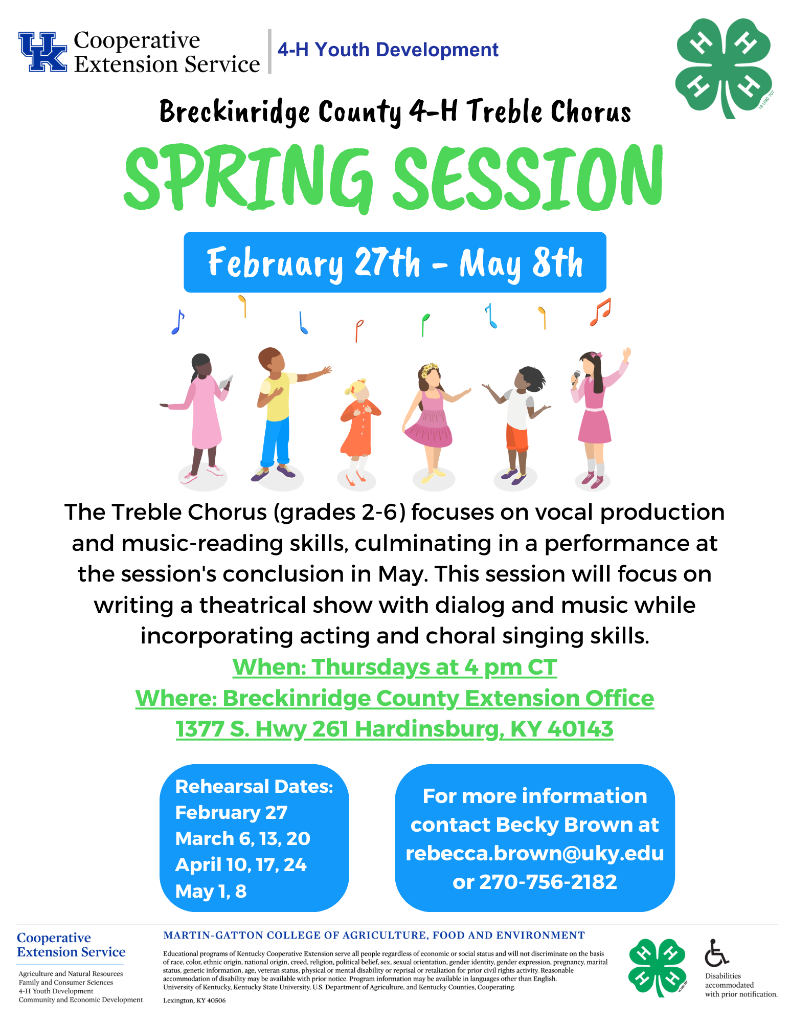 Treble Chorus Spring 25 Flyer