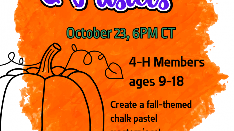 Pumpkin and Pastels Flyer for October 23rd, 2023